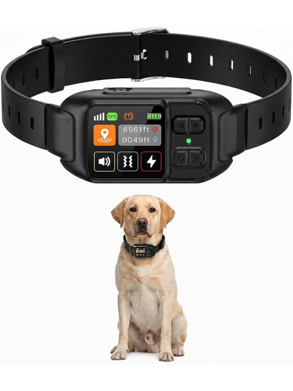 Wireless GPS Dog Collar & Fence System - Safe, Adjustable, Easy Setup
